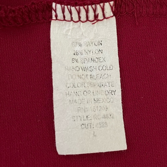 Rolla Coster, Dark Red midi / mini pencil skirt, sleeveless dress, Size: L - Picture 6 of 8